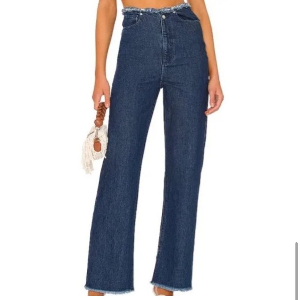 WeWoreWhat Frayed WB Straight Jeans 26